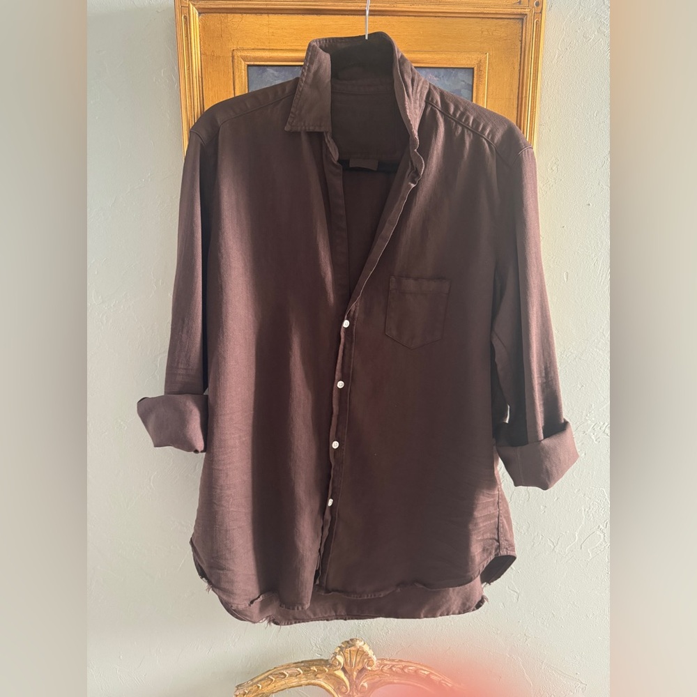 Frank & Eileen Relaxed Button Up Shirt in Irish Chocolate